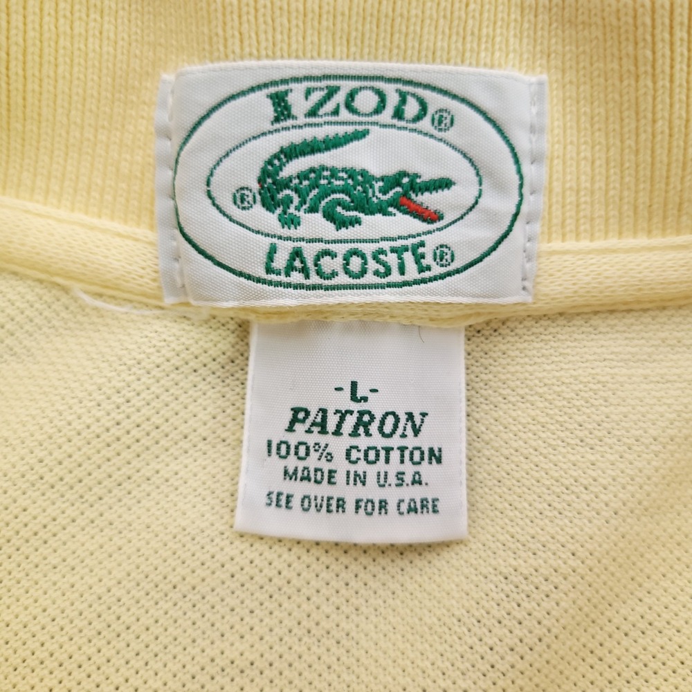 Izod‎ Lacoste Polo Shirt Mens L Patron Vintage 1980s Princess Anne Country Club - Picture 3 of 11